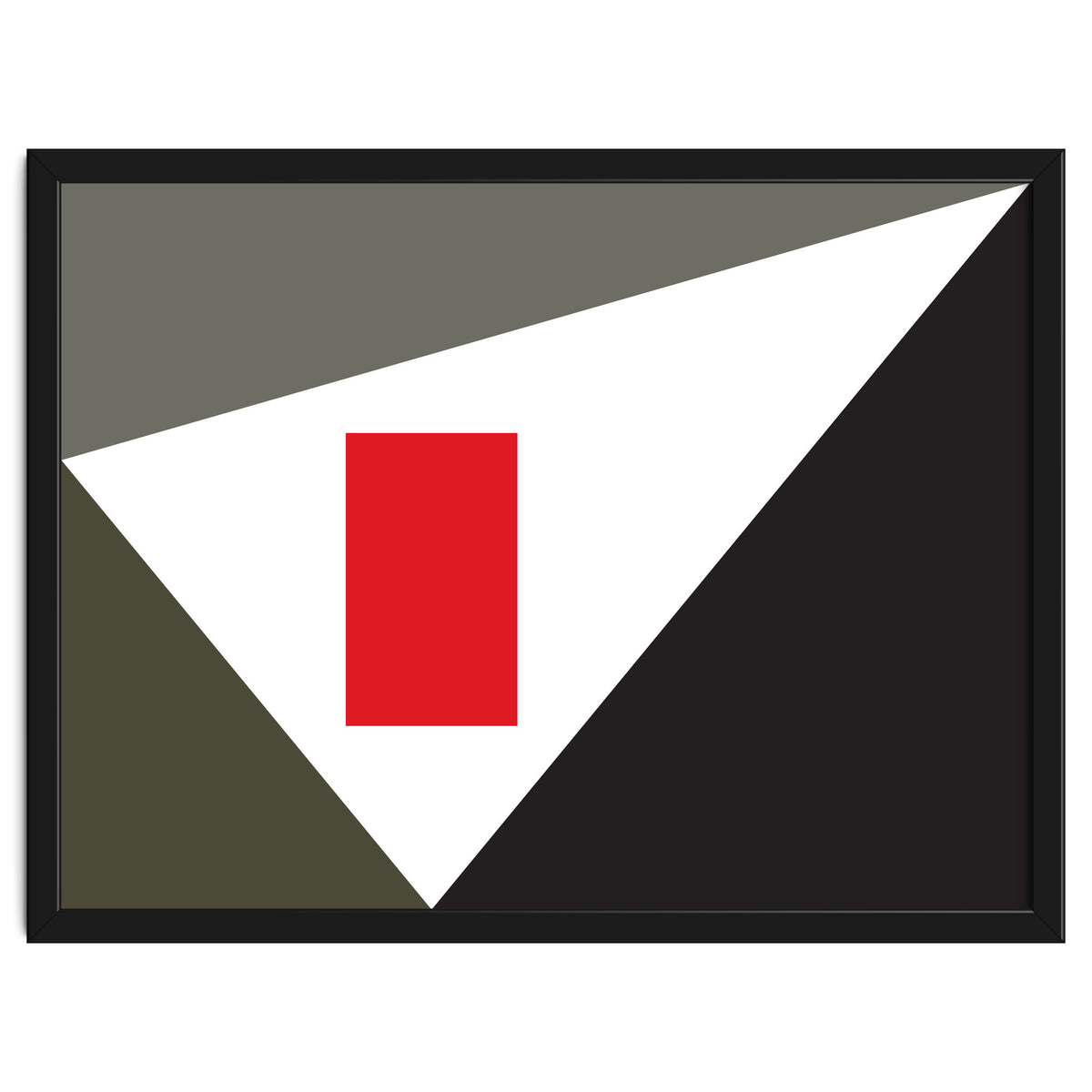 Geometric Shapes No. 86 - grey & red