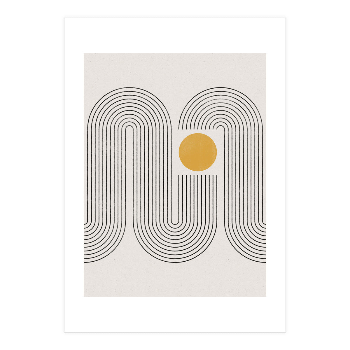 Mid-Century Modern No.22 - Woodblock Print (Print Only)