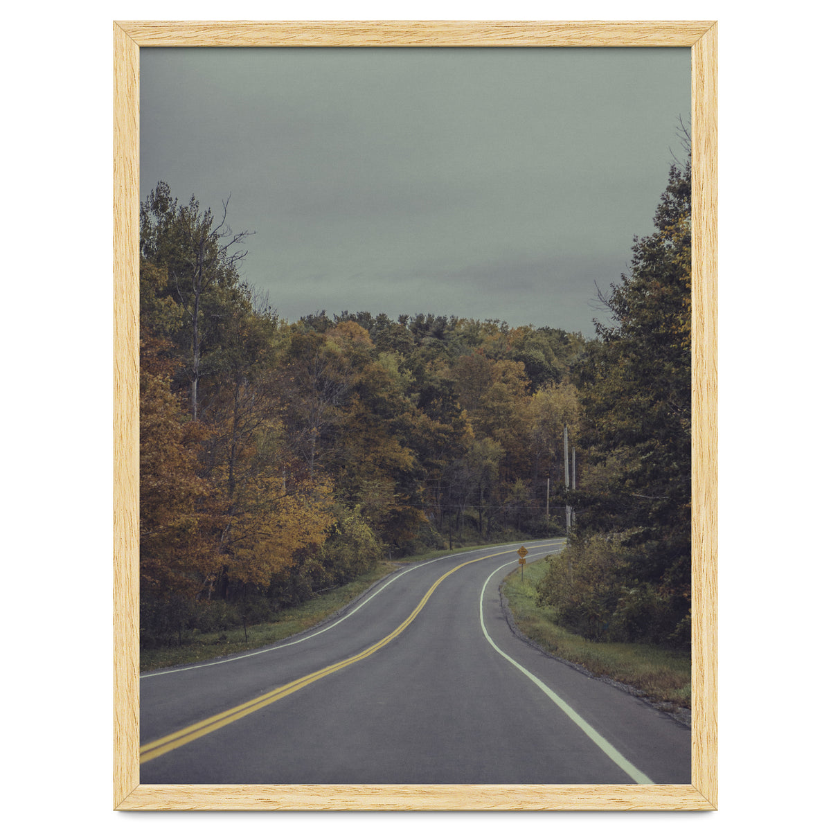 Fall Road in Upstate New York