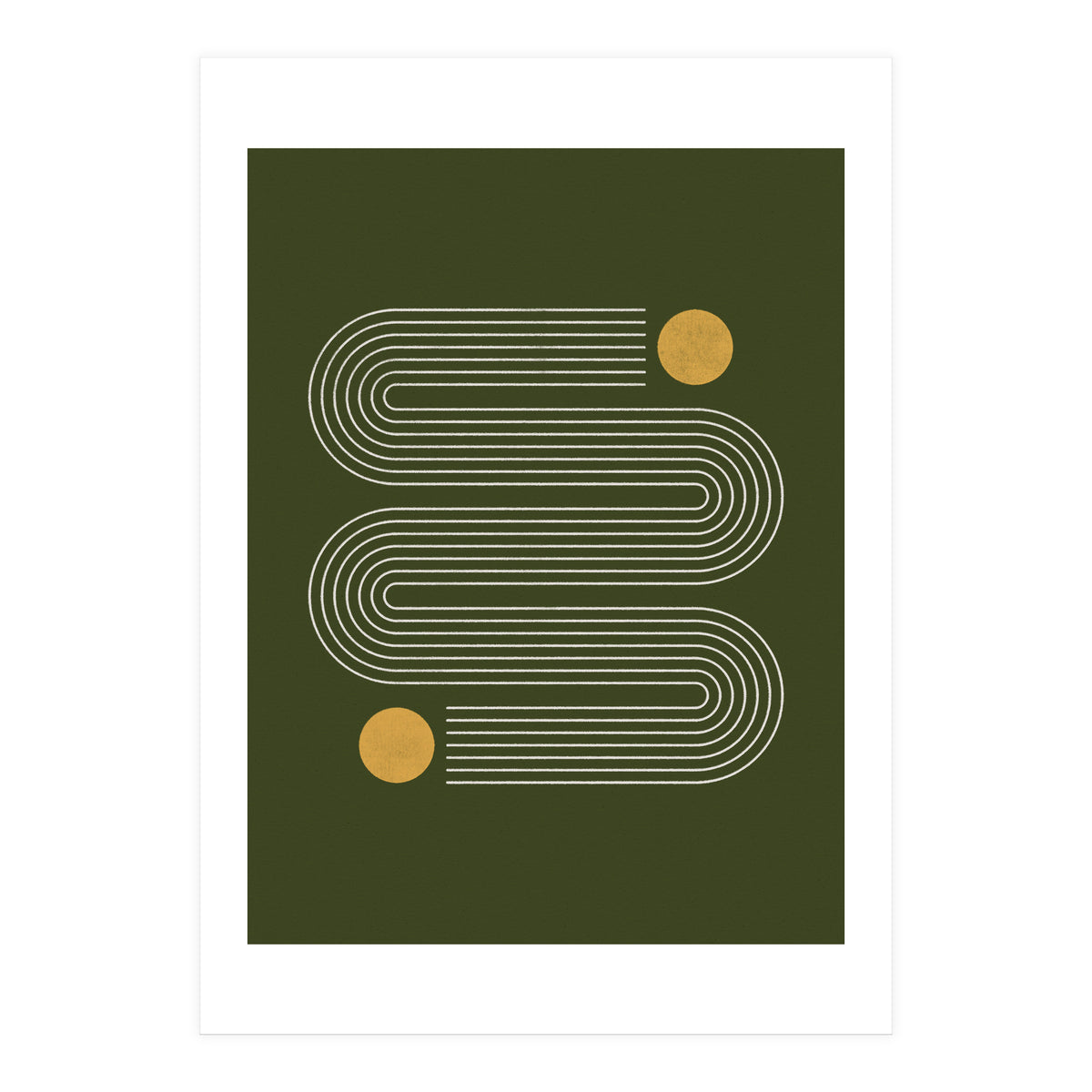 Mid-Century Modern No.25 - Woodblock Print (Print Only)