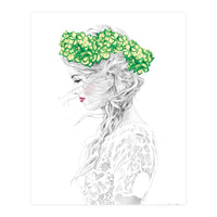 Green Hydrangea Girl (Print Only)