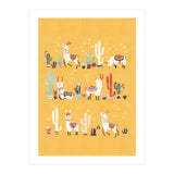 Happy Llama With Cactus In A Pot (Print Only) thumbnail
