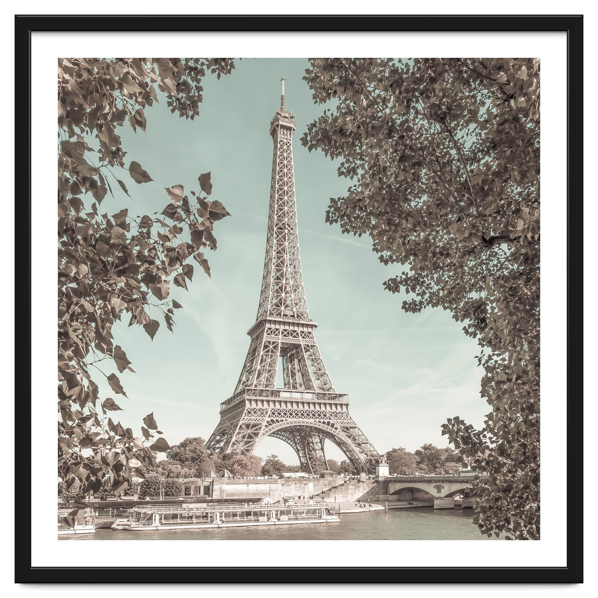 PARIS Eiffel Tower & River Seine | urban vintage style