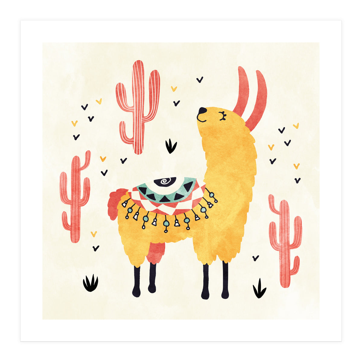 Yellow Llama (Print Only)