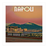 Red Summer Napoli Vesuvio (Print Only)