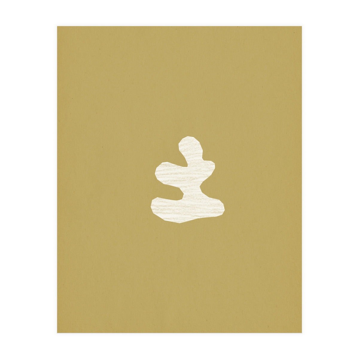 Olive green cut-out shapes (Print Only)