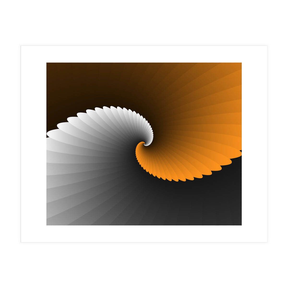 Orange Spiral Wings (Print Only)