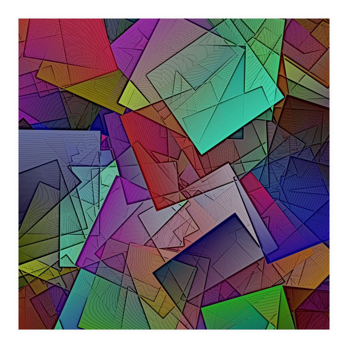 Squares In Drawing (Print Only)