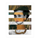 Frida Kahlo's Self Portrait with Monkey & Audrey Hepburn (Print Only) thumbnail