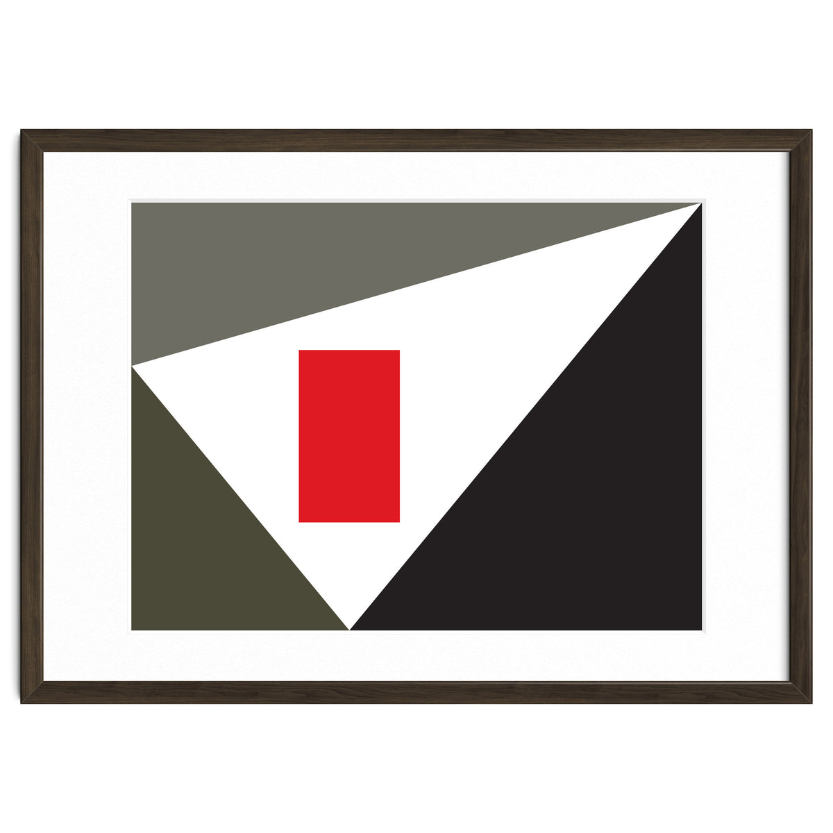 Geometric Shapes No. 86 - grey & red