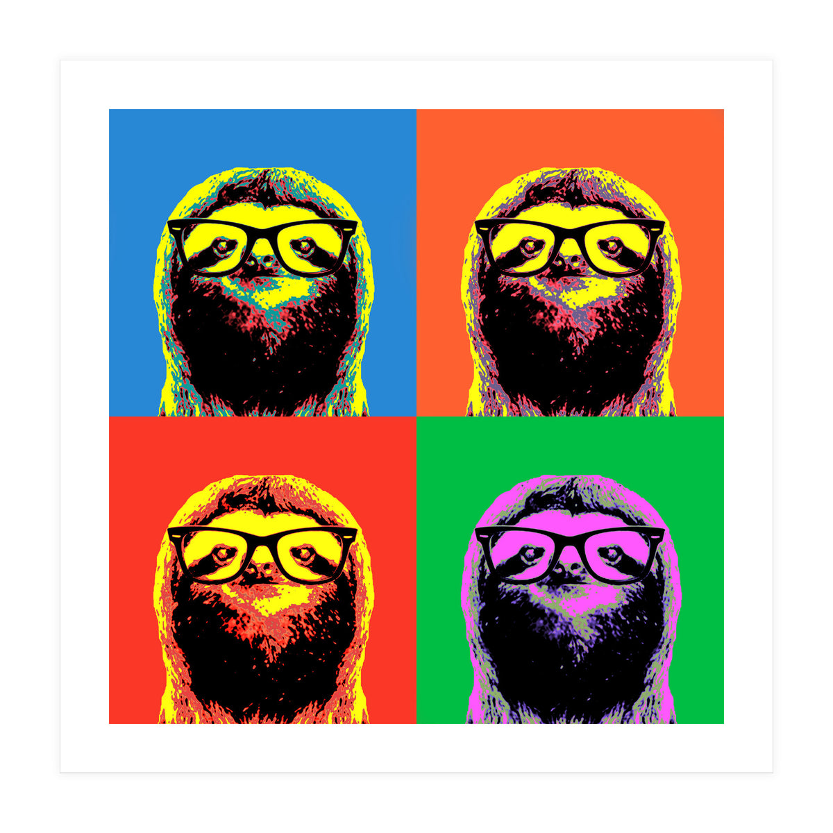 Four Colors Sloth (Print Only)