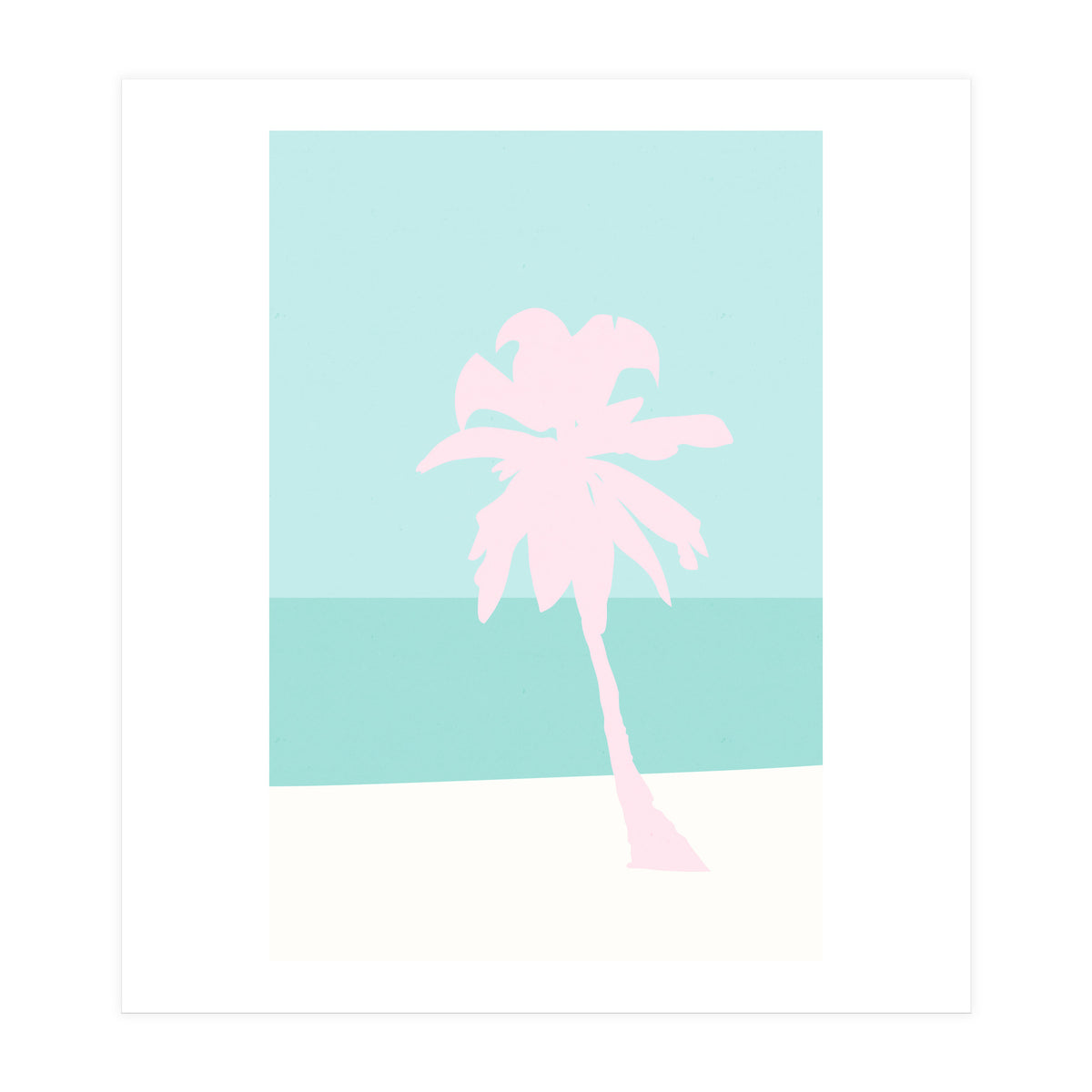 Minimal Palm Tree - Turquoise Coast (Print Only)