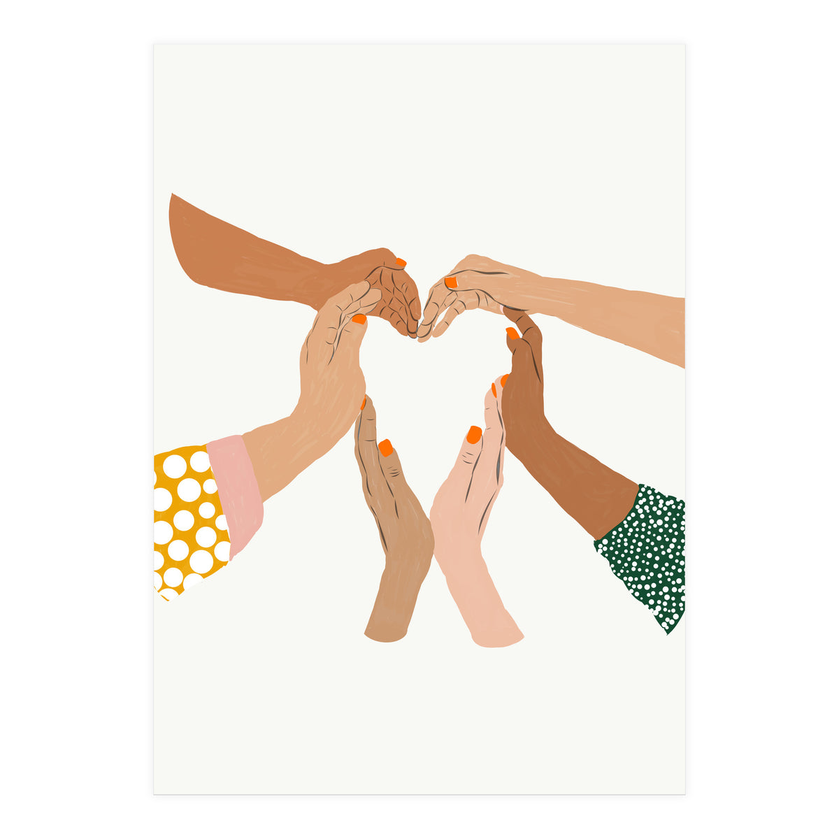 Indiscrimination | Anti-Racism Painting | Unity Illustration | Women Empowerment Growth Mindset (Print Only)