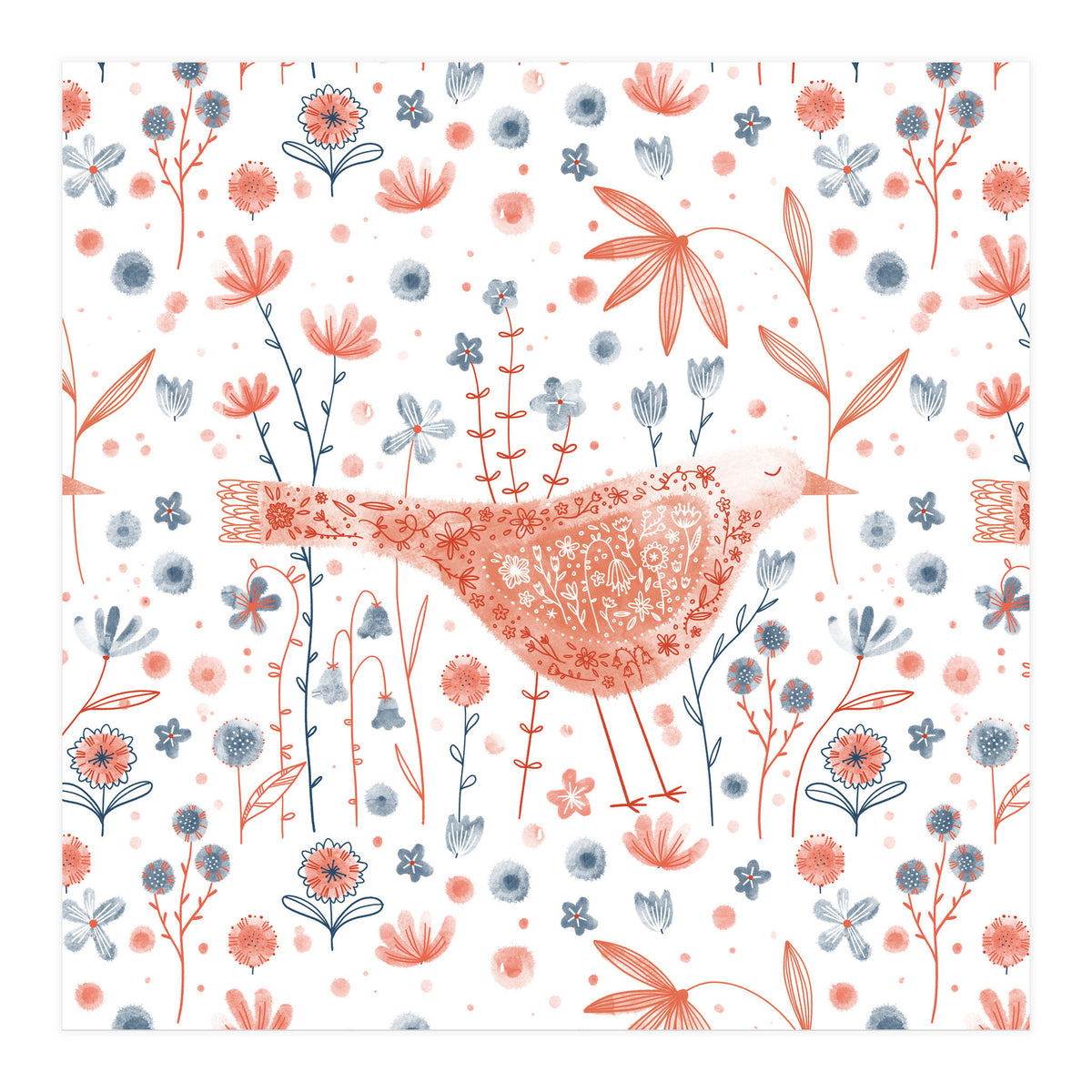 Apricot Bird (Print Only)