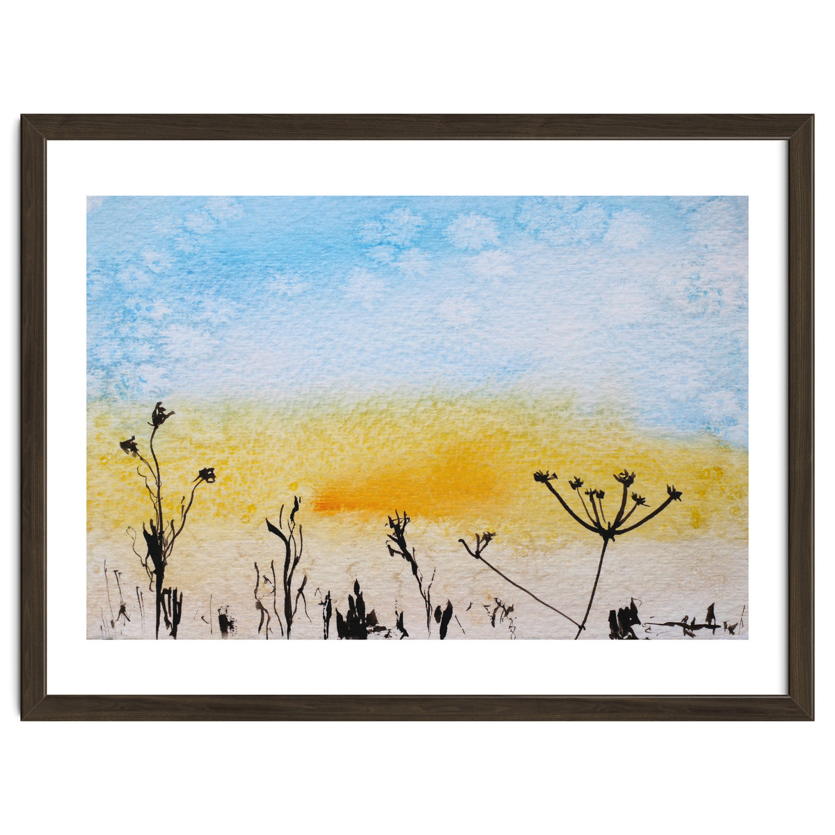 Winter sunrise || watercolor