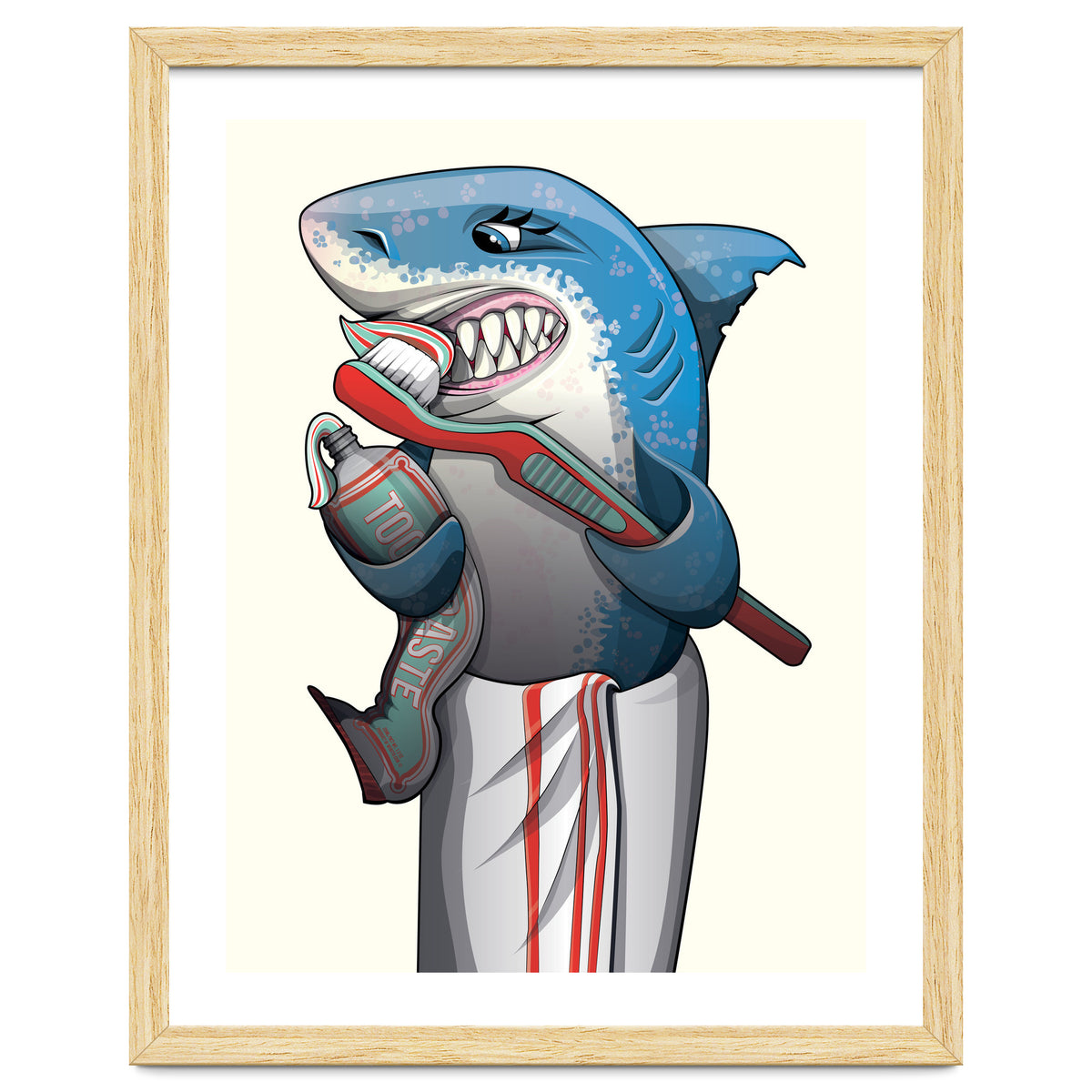 Great White Shark Brushing Teeth