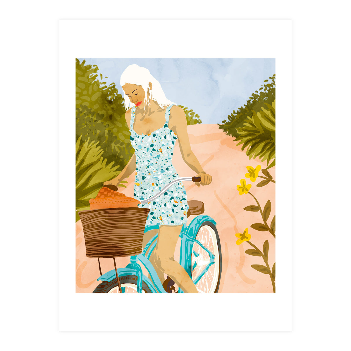 Biking In The Woods (Print Only)