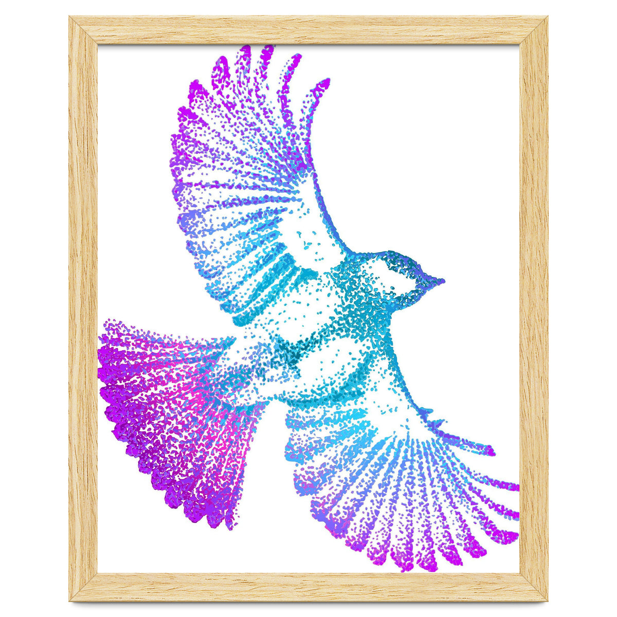 Flying Bird in Electric Blue