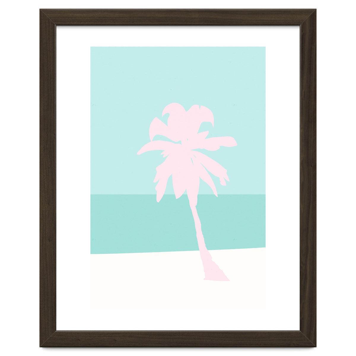 Minimal Palm Tree - Turquoise Coast