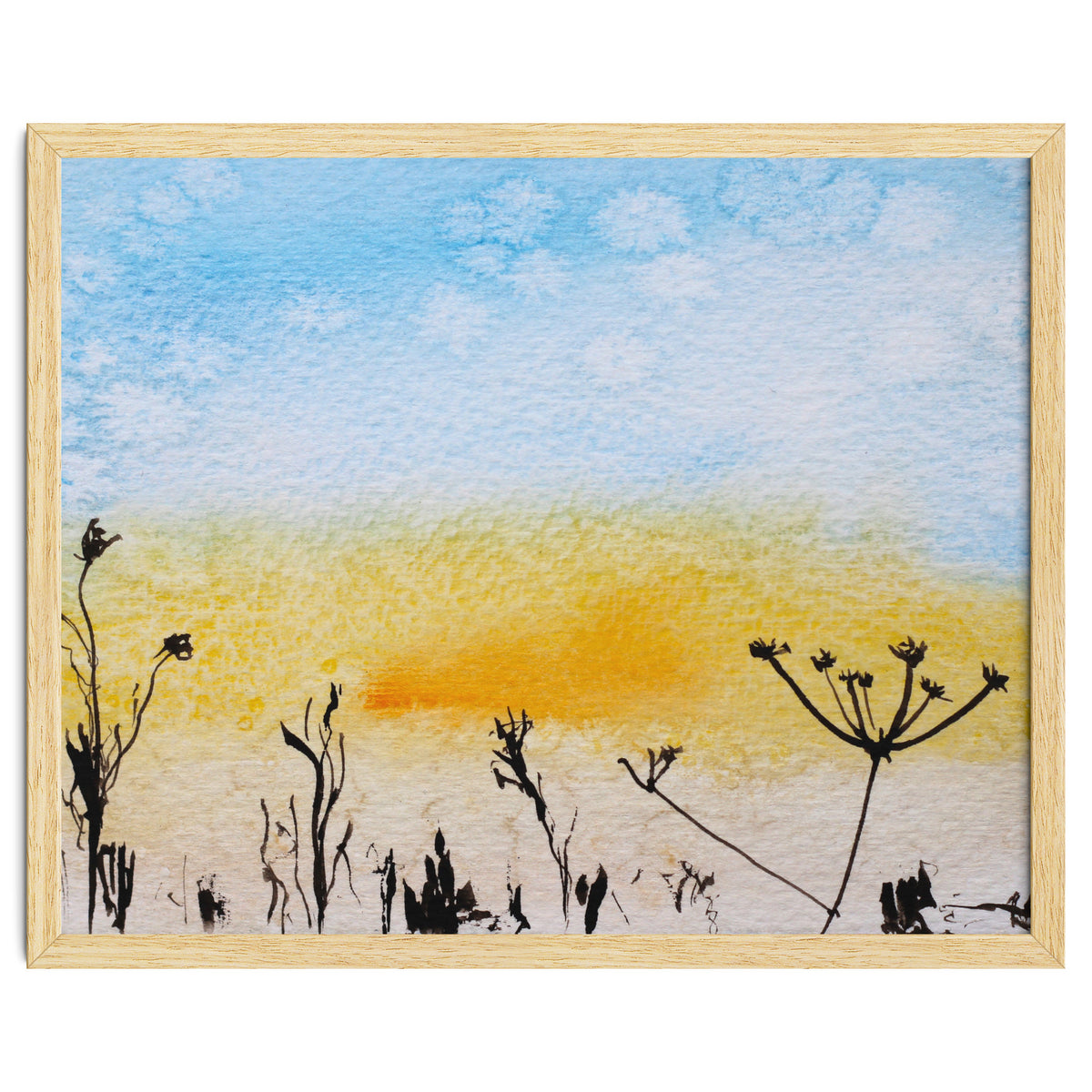 Winter sunrise || watercolor