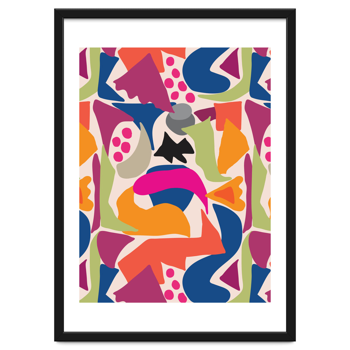 Black Fish Abstract Art