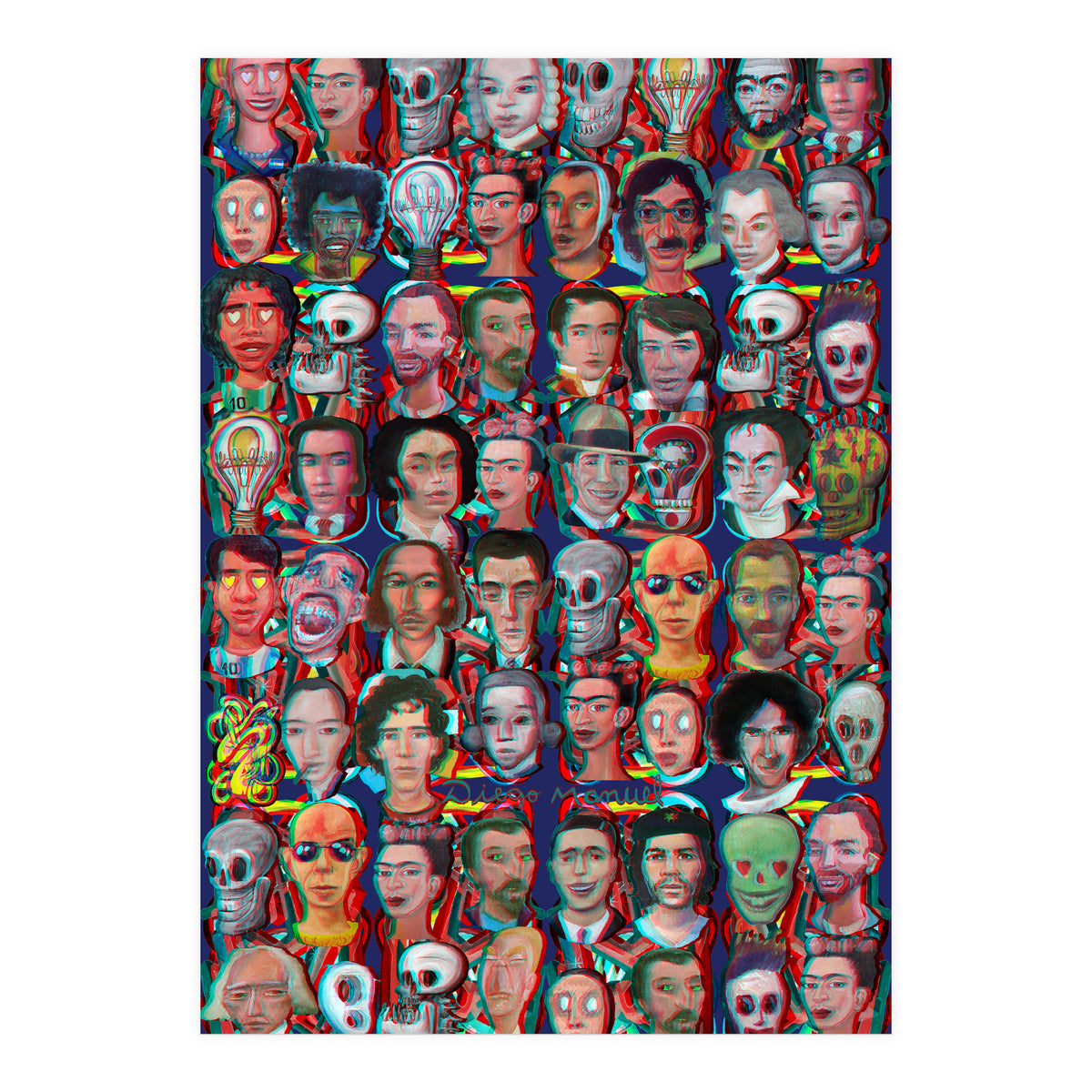 Formas 14 34 3d And Retratos 1 (Print Only)