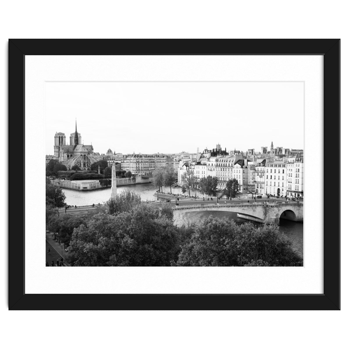 Paris View in Black and White