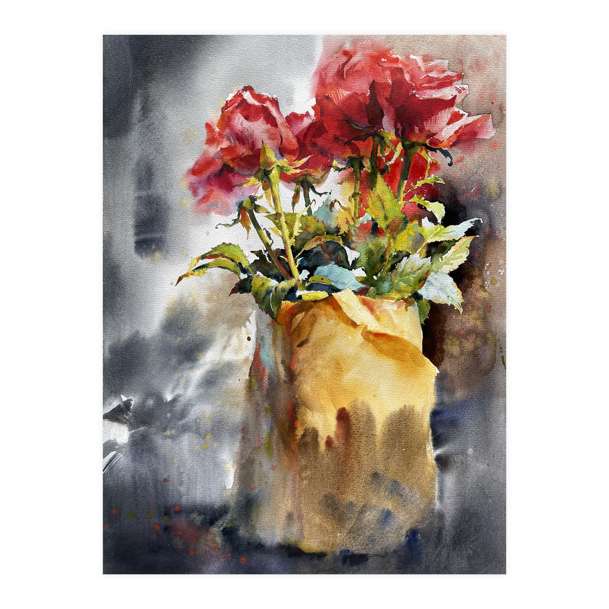 Bouquet of red roses (Print Only)