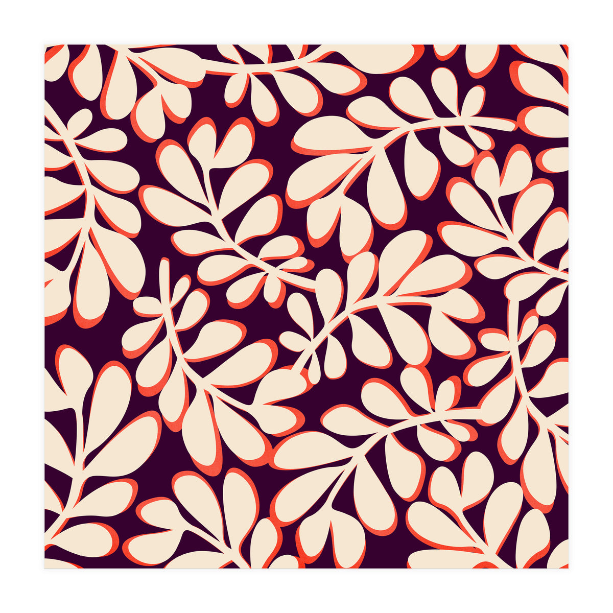 Mid Mod Playful Dark Botanical (Print Only)