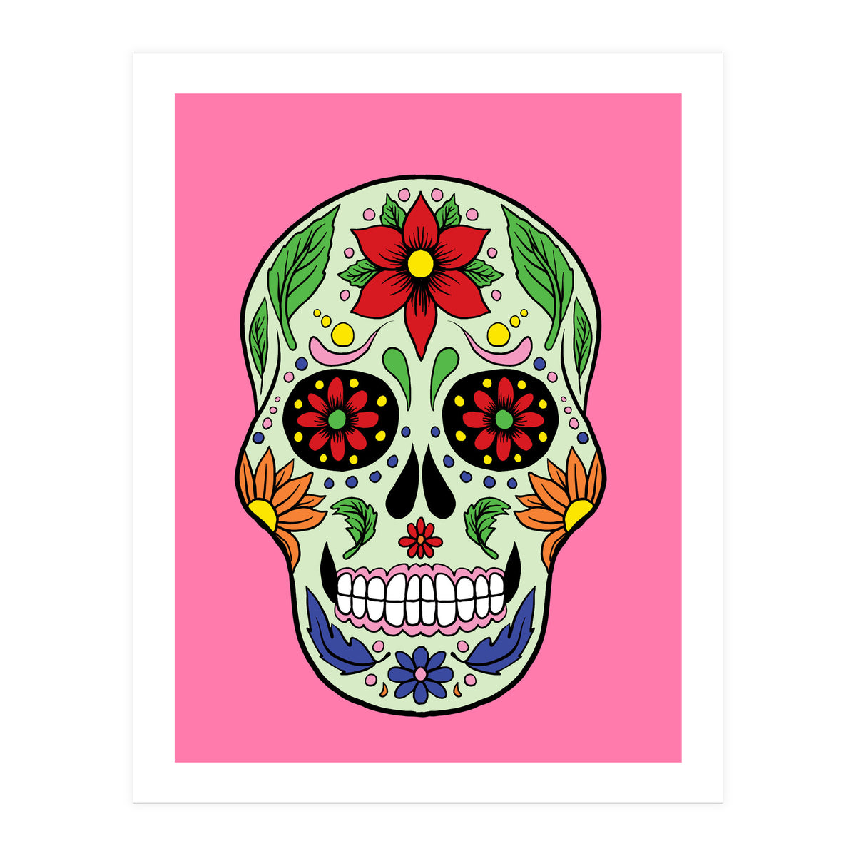 Colorful Skull I (Print Only)
