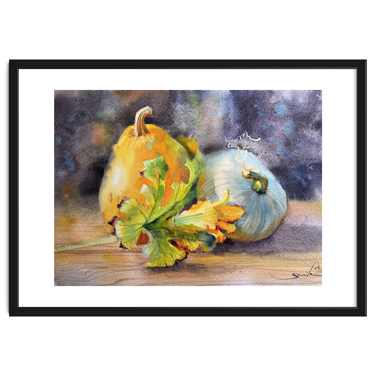 Rural still life watercolor