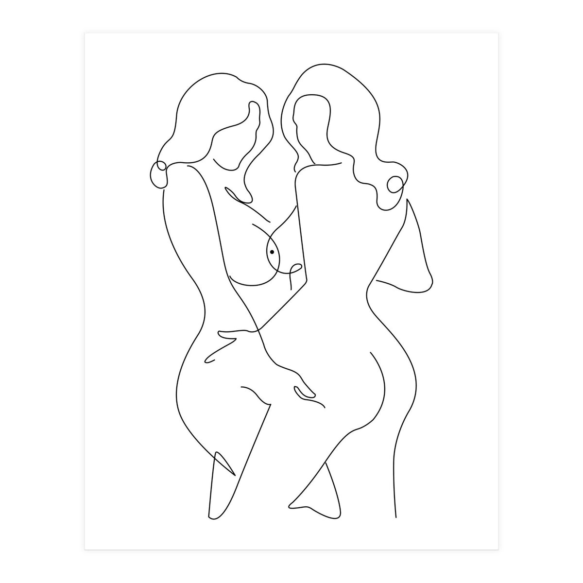 lovers nude line (Print Only)