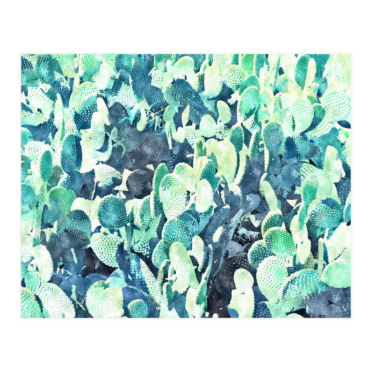 Watercolor Cactus III (Print Only)