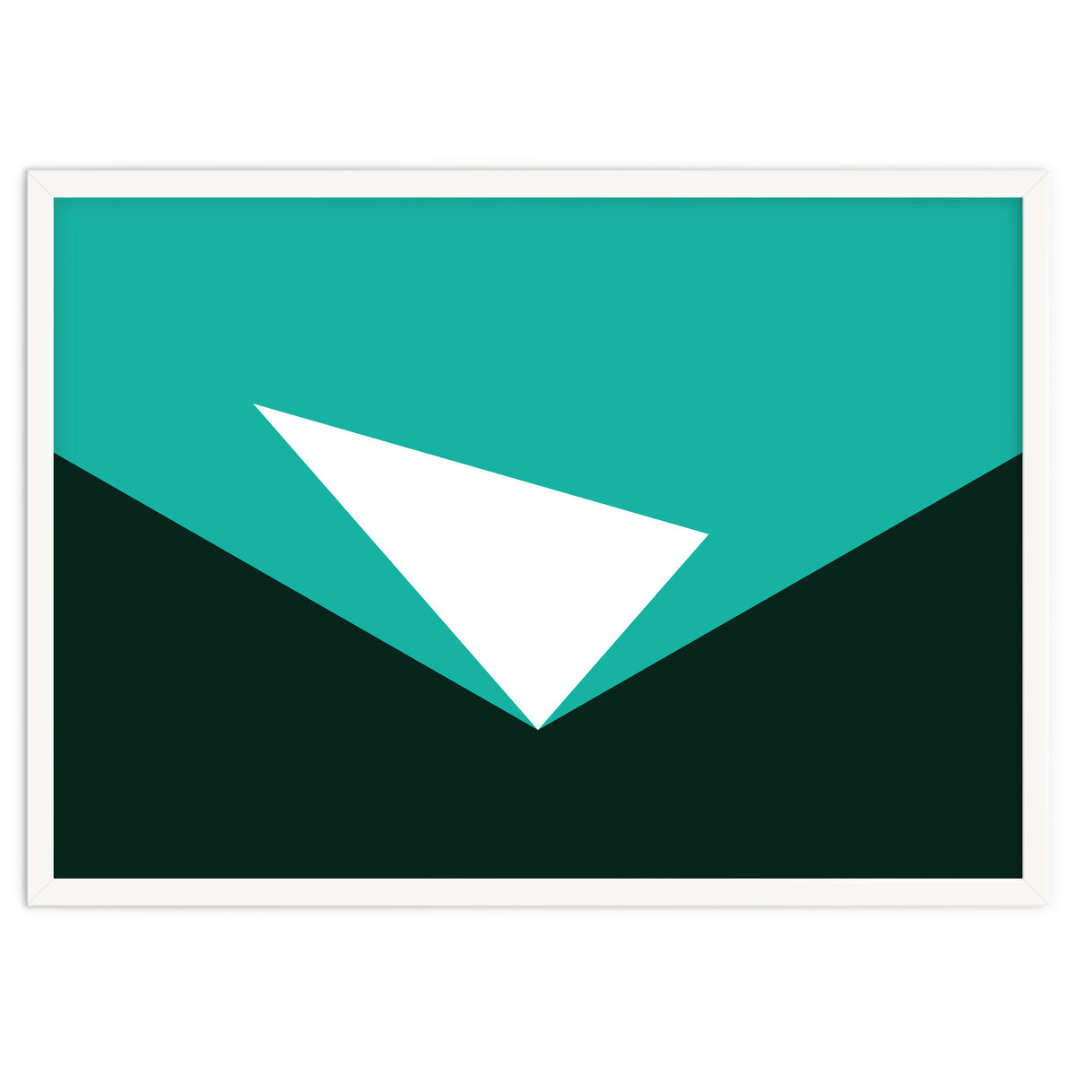 Geometric Shapes No. 57 - turquoise & black