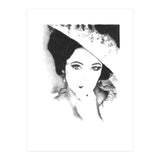 'Liz' - Elizabeth Taylor Charcoal Portrait (Print Only) thumbnail