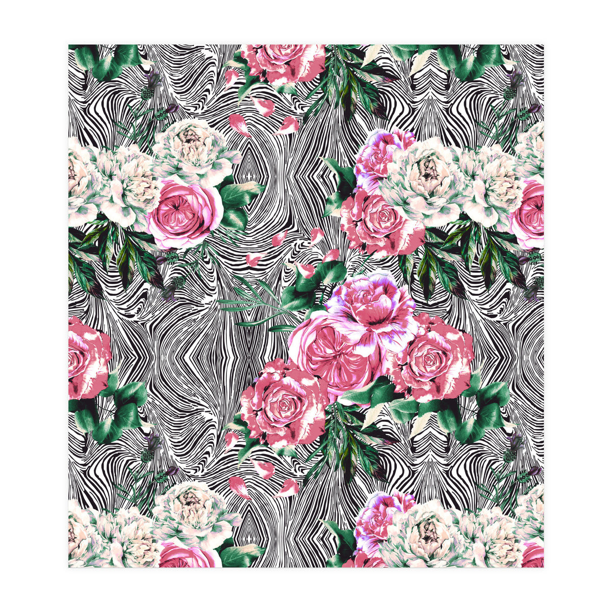 Flowery on linear mosaic (Print Only)