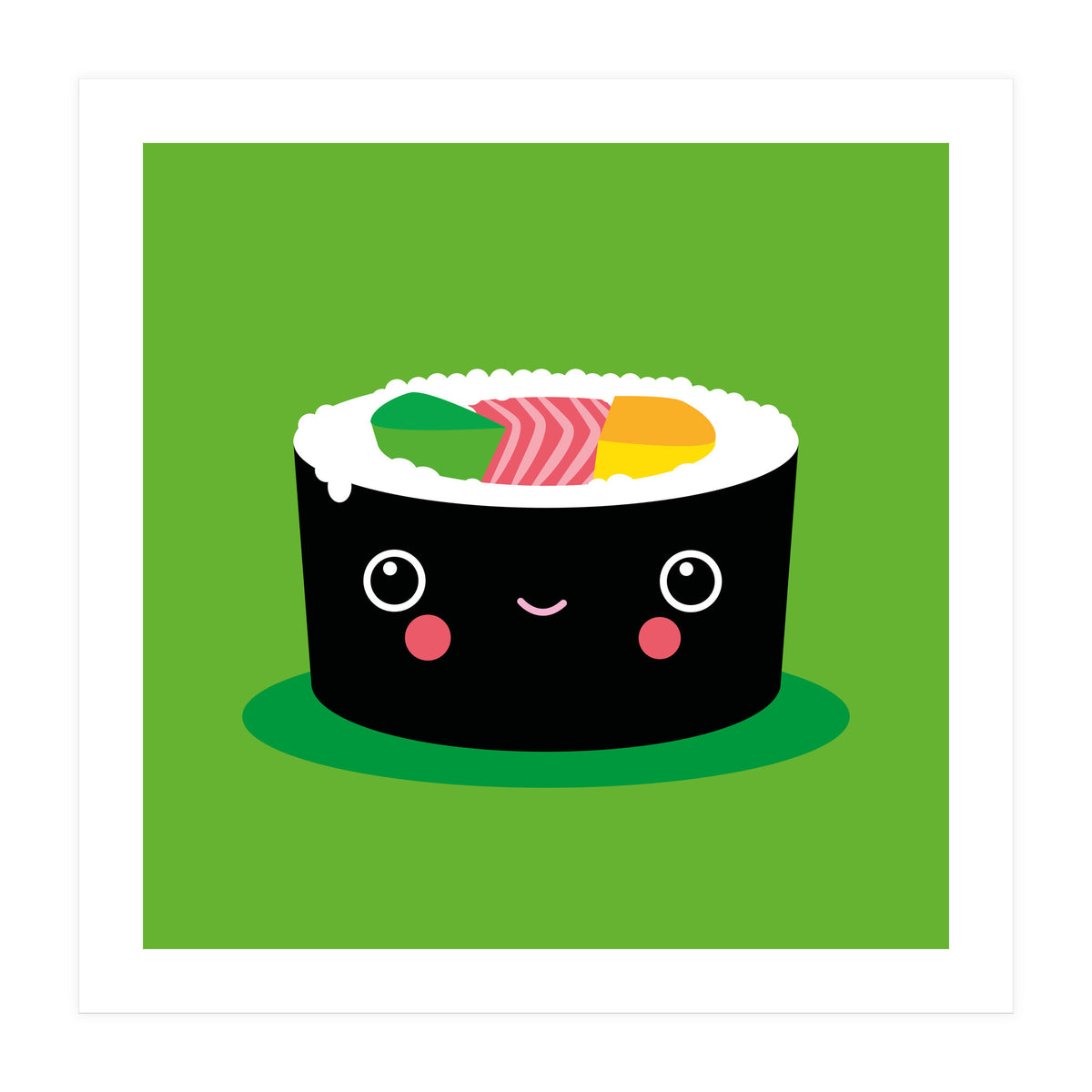 Happy Kawaii Sushi Maki (Print Only)