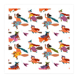 Tiny Witches Pattern (white Backgrownd) (Print Only) thumbnail