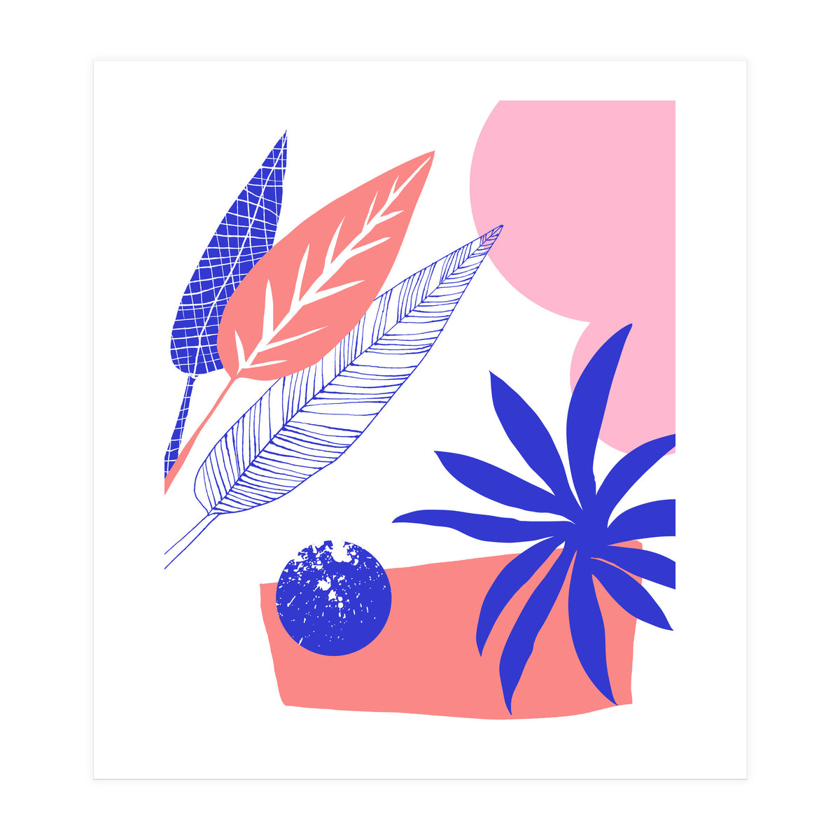 Blue And Pink (Print Only)