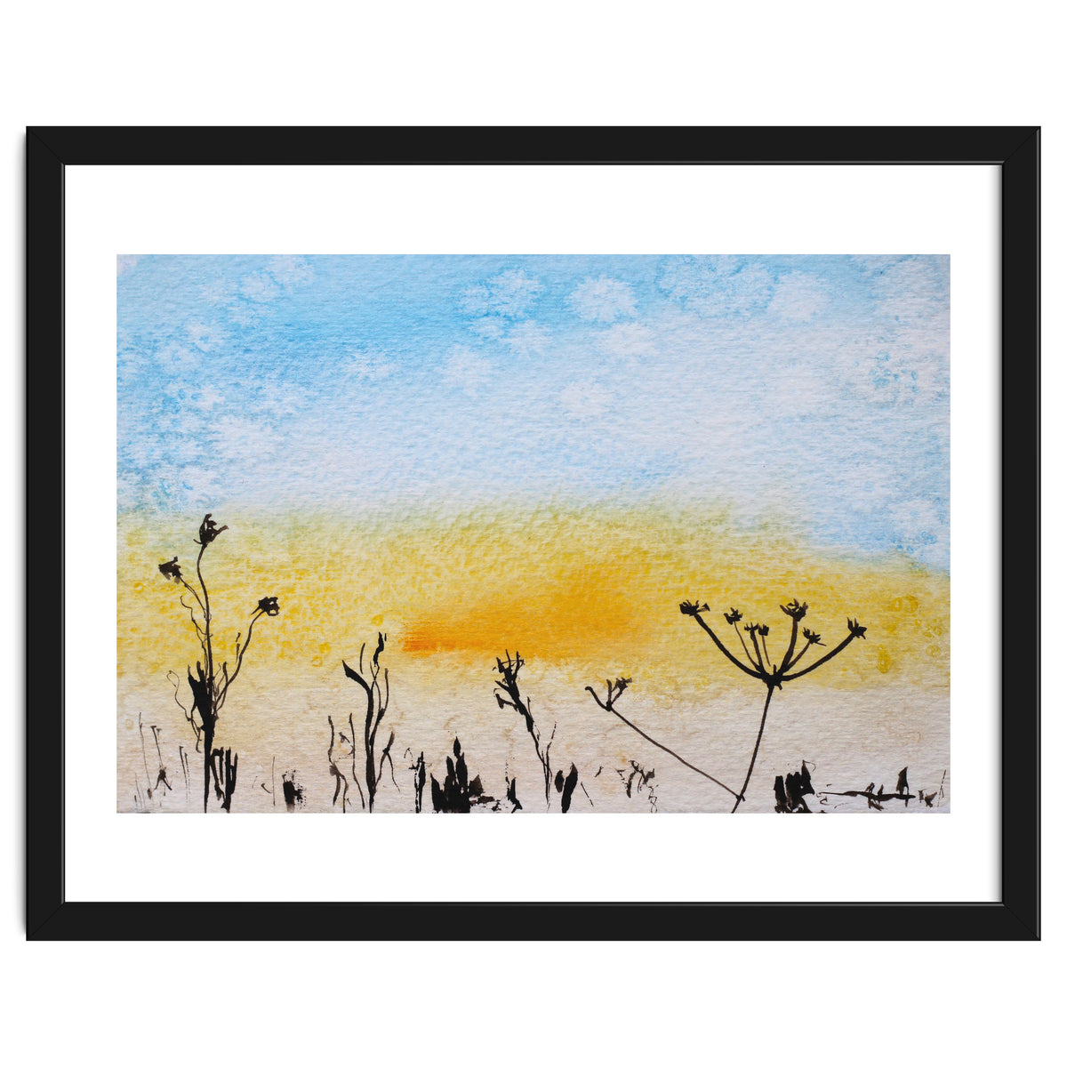 Winter sunrise || watercolor