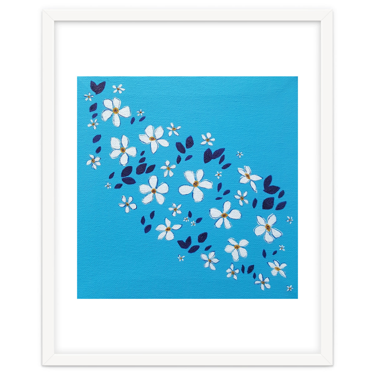 Flowers On Blue