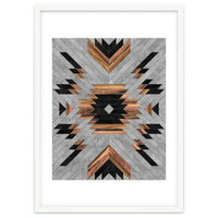 Urban Tribal Pattern No.6 - Aztec - Concrete and Wood