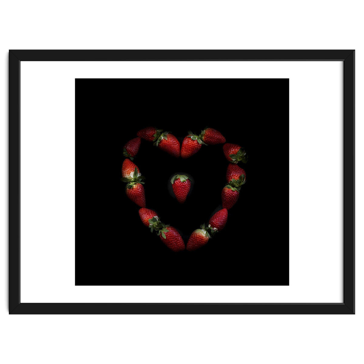 Heart of strawberries
