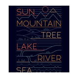 Sun, Mountain, Tree (Print Only) thumbnail