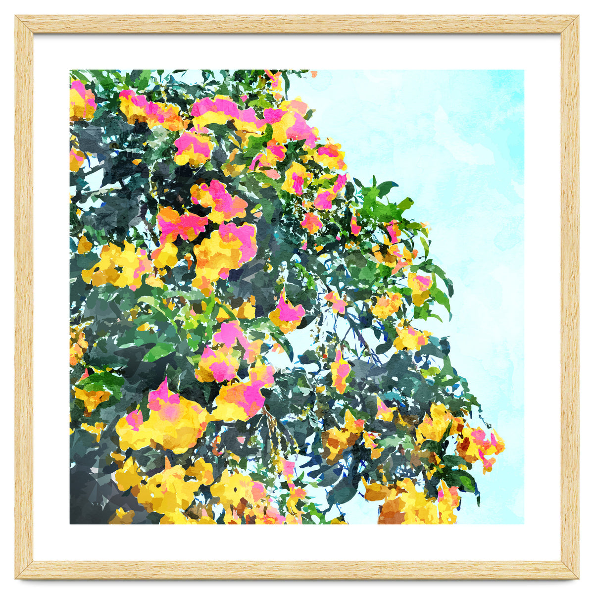 Summer Bougainvillea Watercolor Painting