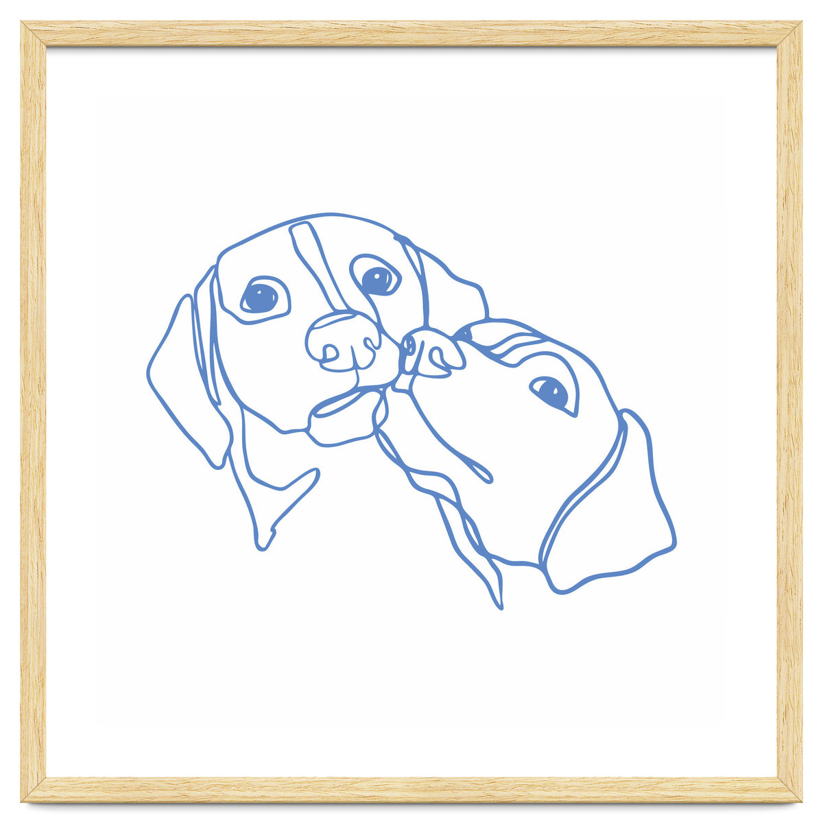 One Line Art Dogs Couple