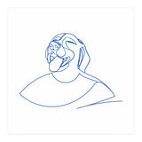 One Line Art Female Dog  (Print Only) thumbnail