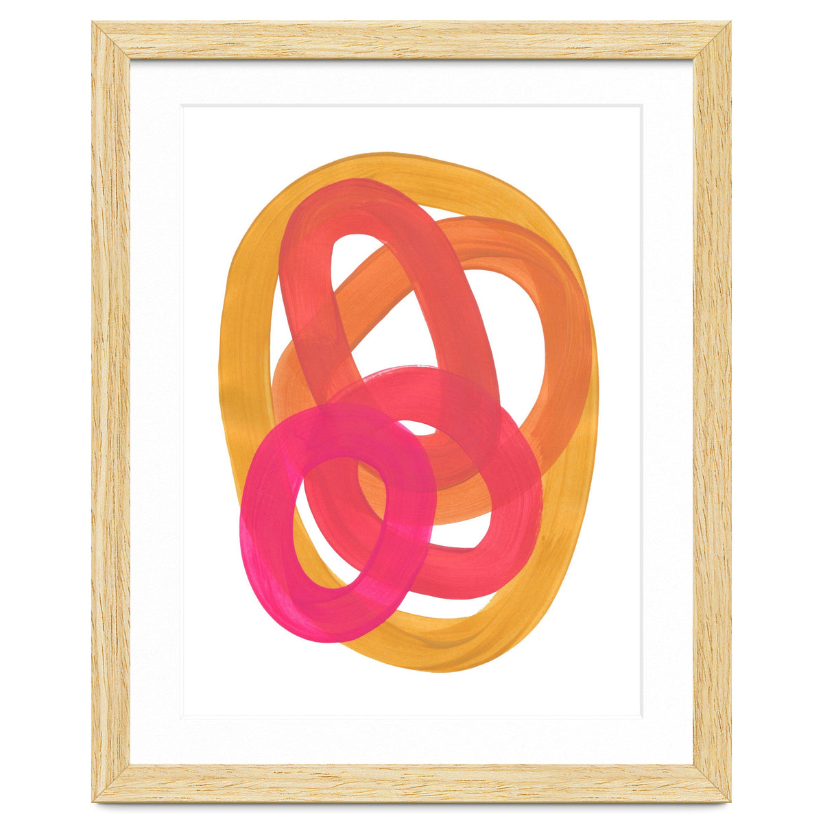 Warm Candy Colors Magenta Yellow Nesting Circles Ombre