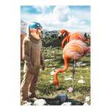 Alternate Reality, Surrealism Digital Photography, Space Flamingo Astronaut Collage (Print Only) thumbnail