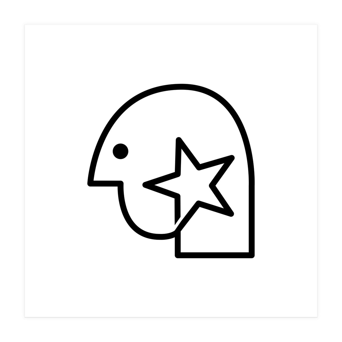Head Star_White (Print Only)